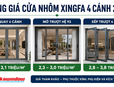 Cửa Nhôm Xingfa 4 Cánh Giá Bao Nhiêu Năm 2026?