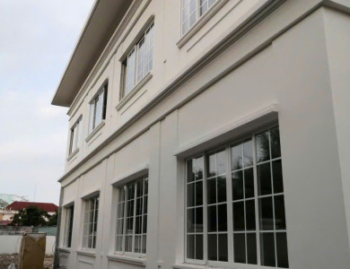 Cửa Nhôm Xingfa Màu Trắng Kính Hộp-Công Trình Tỉnh Ủy Cà Mau