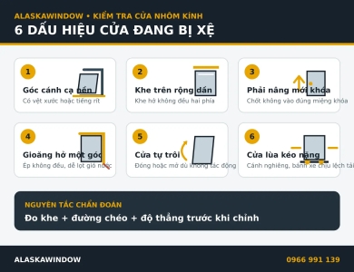 Cửa Nhôm Xingfa Bị Xệ Cánh
