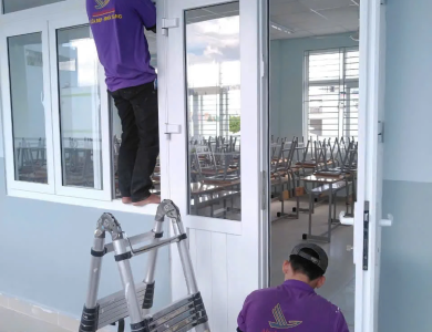 Công Trình Cửa Nhựa Lõi Thép Thực Tế Tại Thủ Đức