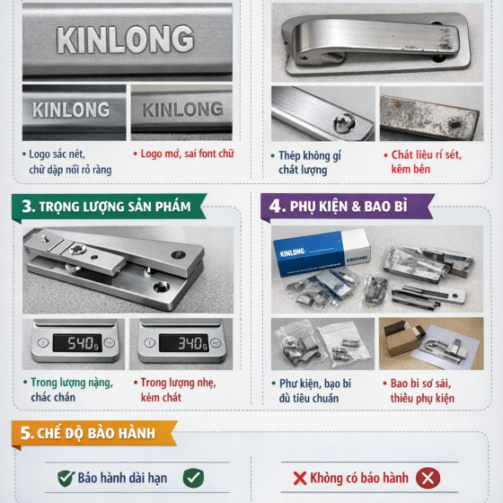 5 Cách Phân biệt phụ kiện Kinlong hàng giả 