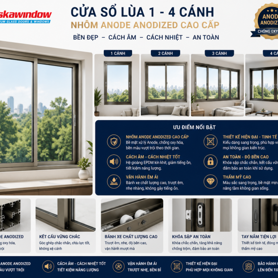 Cửa Nhôm Anode Anodized: Hệ Cửa, Giá & Cách Chọn
