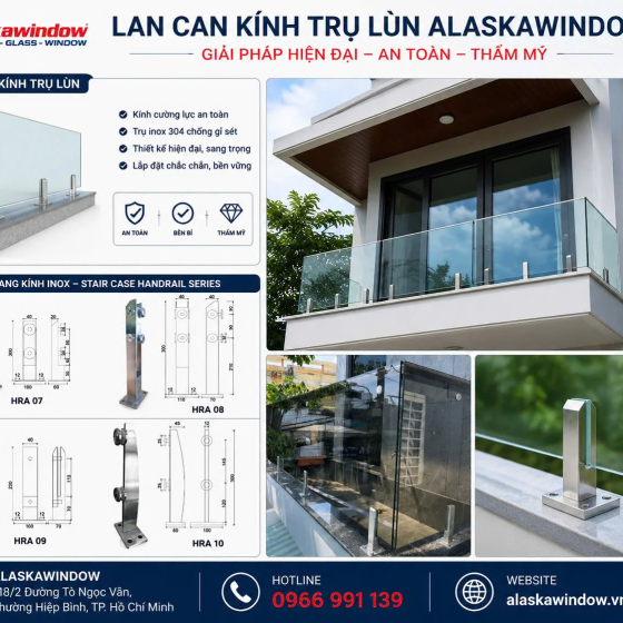 Lan Can Kính Cường Lực