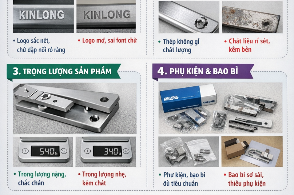 5 Cách Phân biệt phụ kiện Kinlong hàng giả 