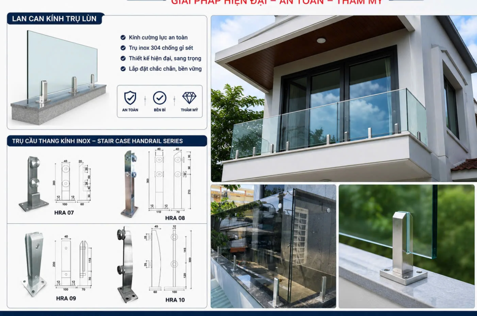 Lan Can Kính Cường Lực