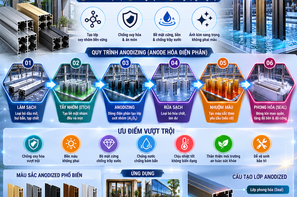 Cửa Đi Lùa Anode 1–4 Cánh: Giá & Cách Chọn