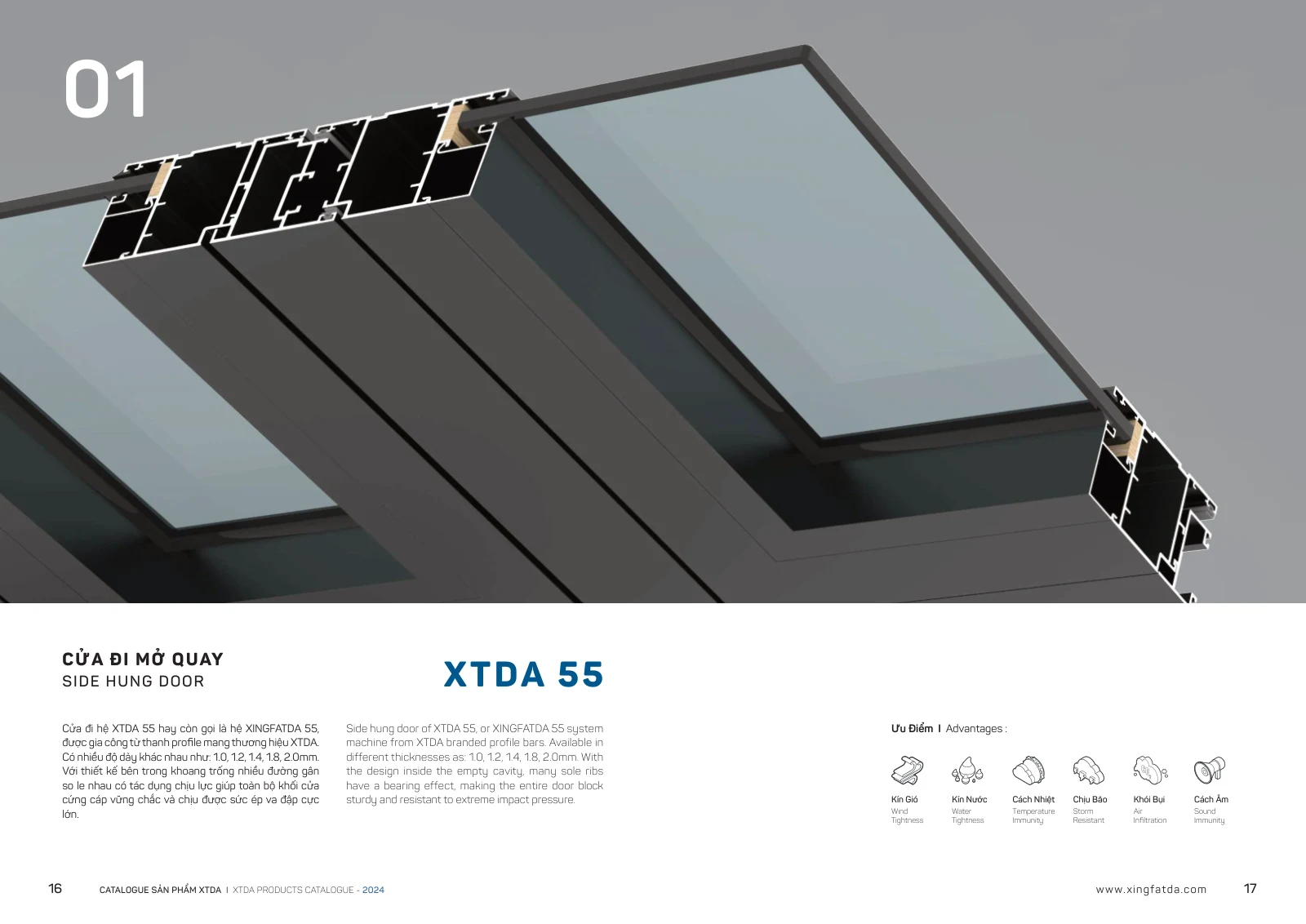 Catalogue XTDA 2024 – trang PDF 9, trang in 16–17