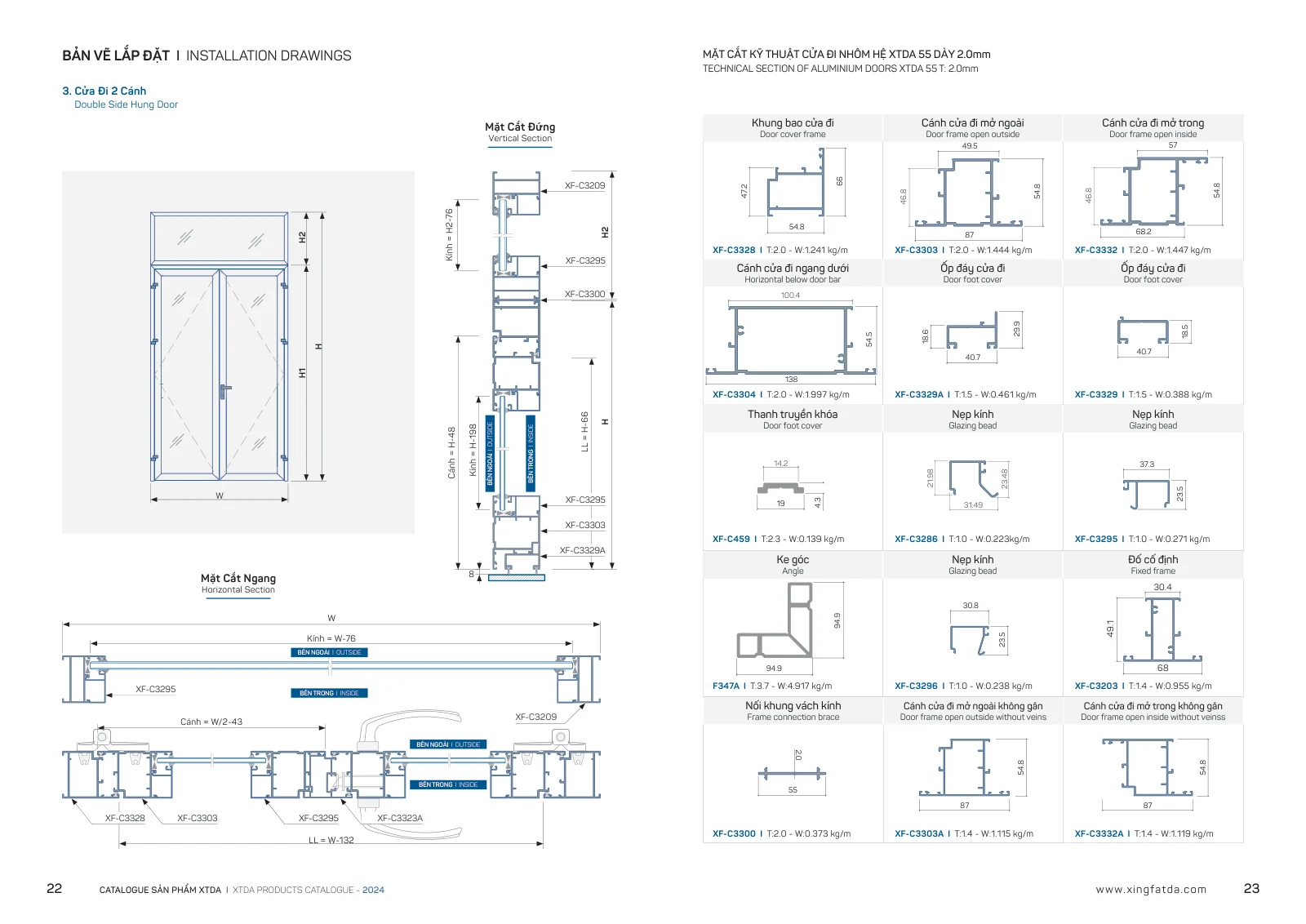 Catalogue XTDA 2024 – trang PDF 12, trang in 22–23