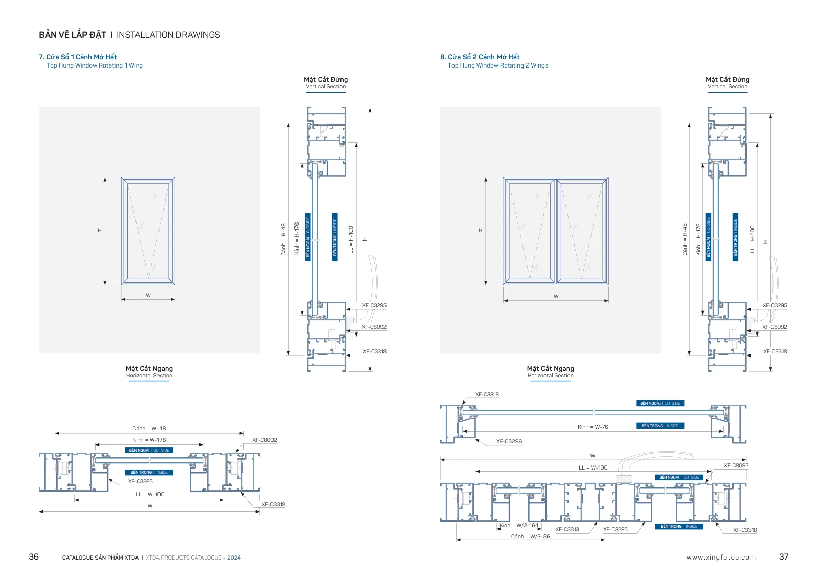 Catalogue XTDA 2024 – trang PDF 19, trang in 36–37