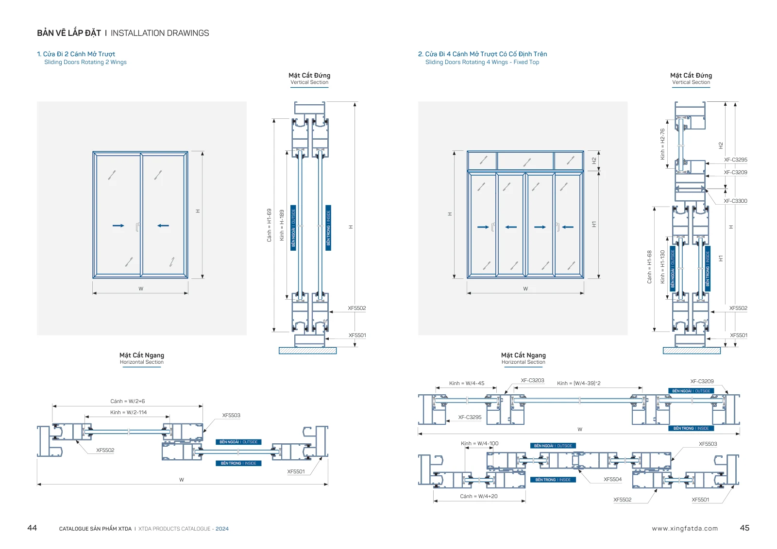 Catalogue XTDA 2024 – trang PDF 23, trang in 44–45