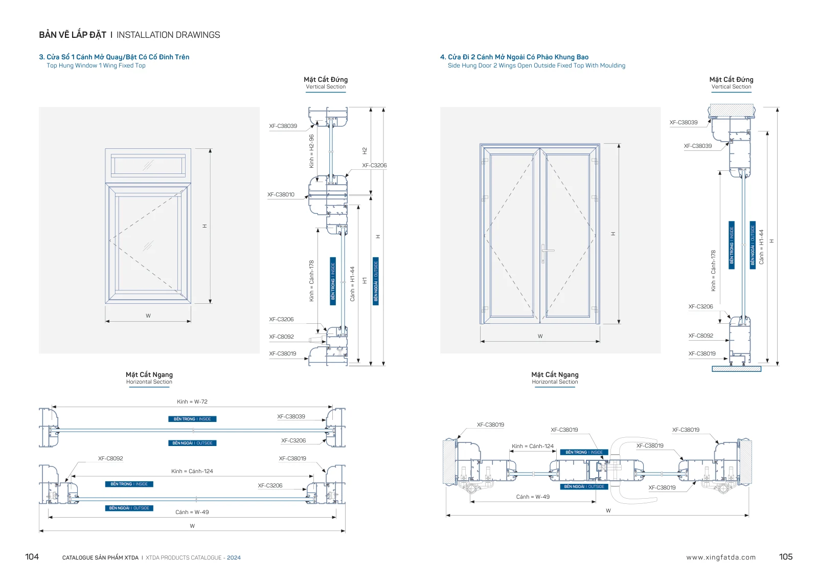 Catalogue XTDA 2024 – trang PDF 53, trang in 104–105