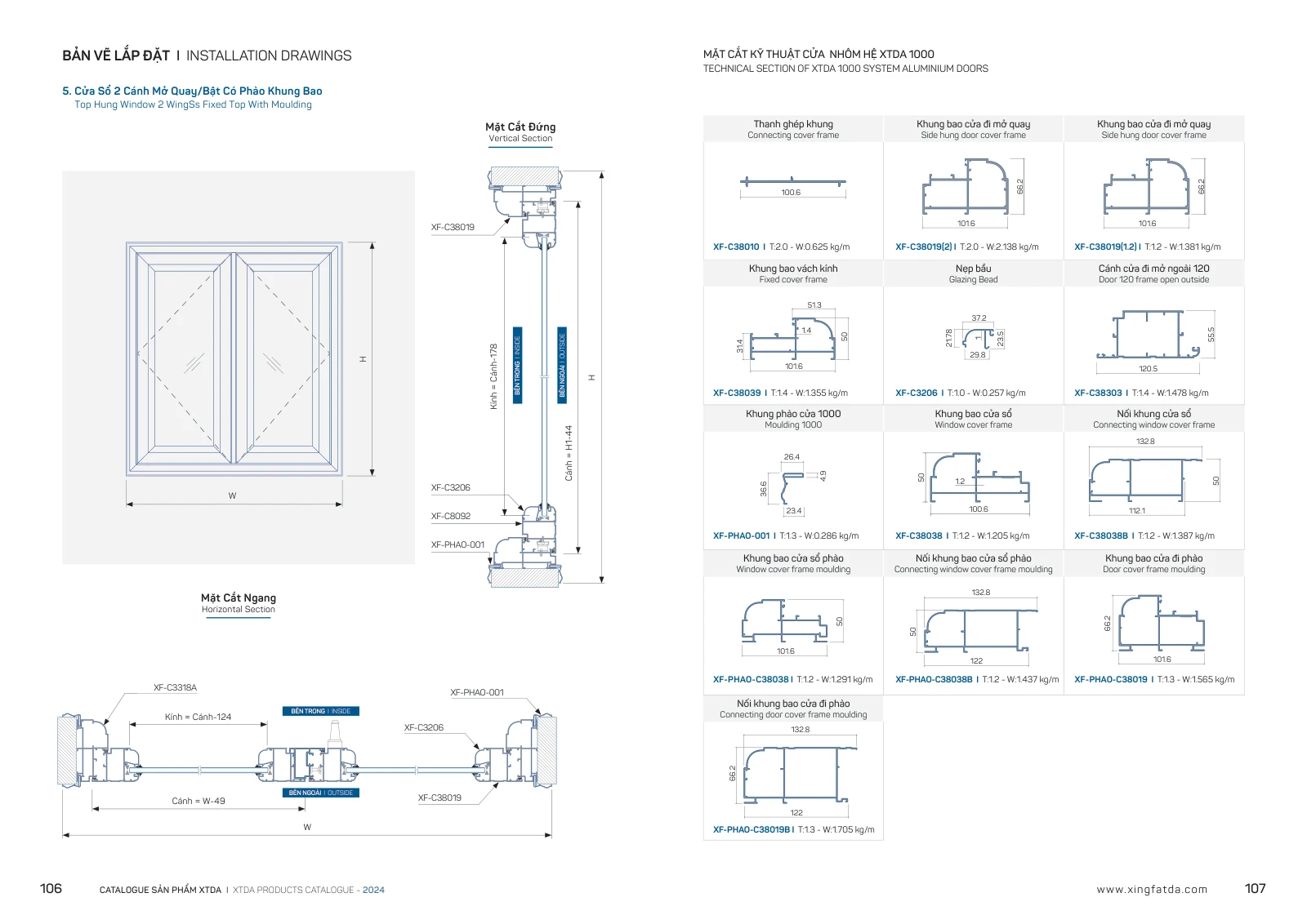 Catalogue XTDA 2024 – trang PDF 54, trang in 106–107