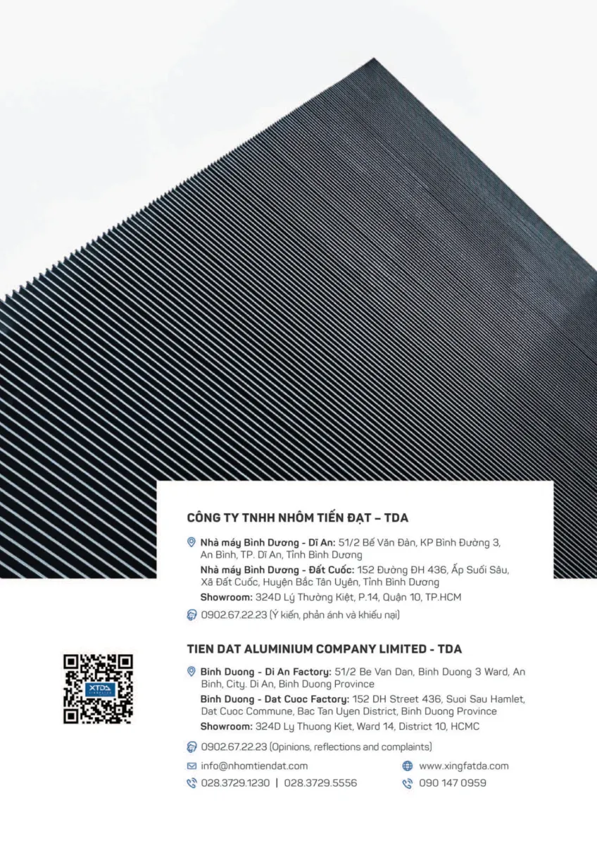 Bìa cuối catalogue XTDA 2024