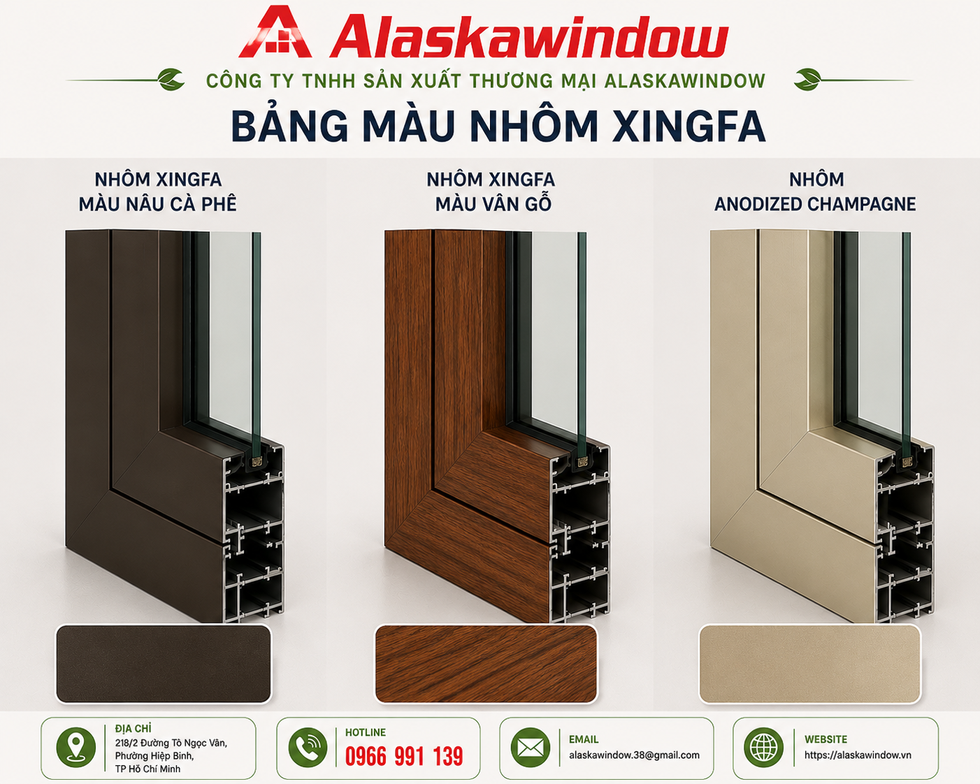 màu nhôm vân gỗ trắng xám đen