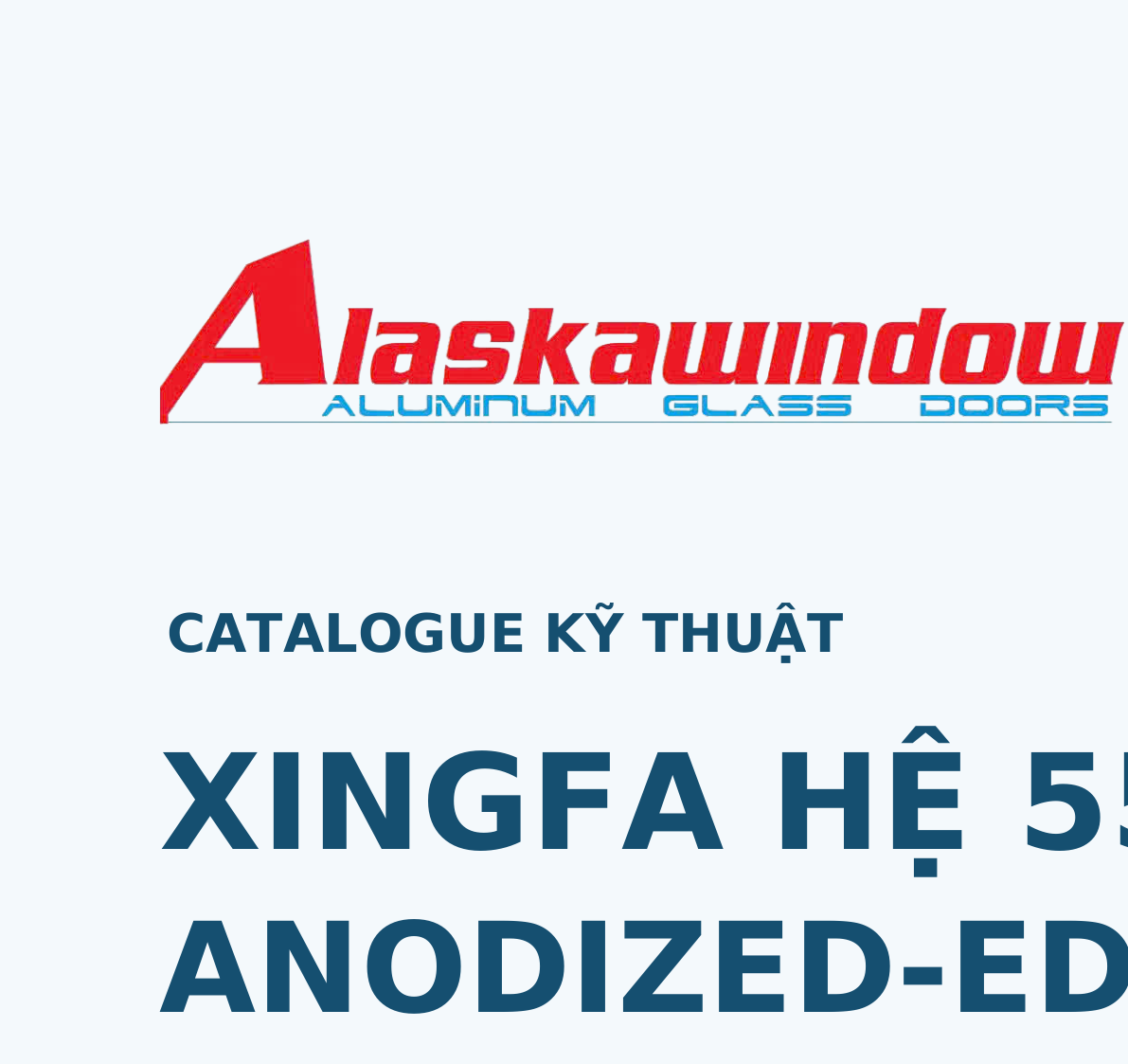 Catalogue Xingfa Anodized-ED – Bìa AlaskaWindow
