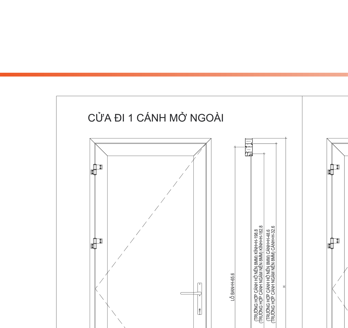 Cấu hình cửa đi mở quay một, hai và bốn cánh – trang PDF 5