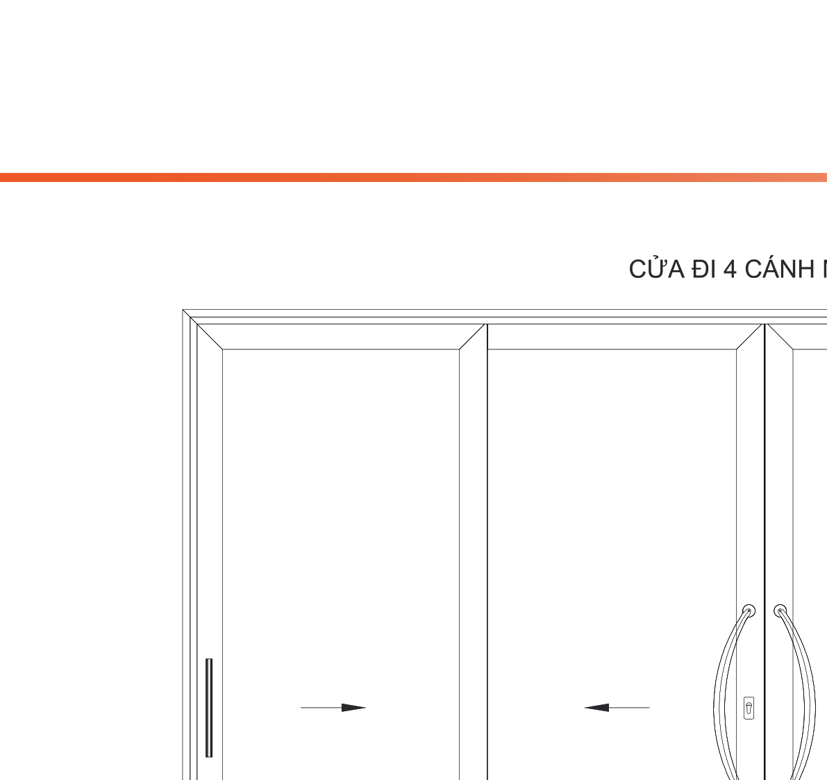 Catalogue Xingfa Anodized-ED – Cửa đi lùa bốn, sáu cánh