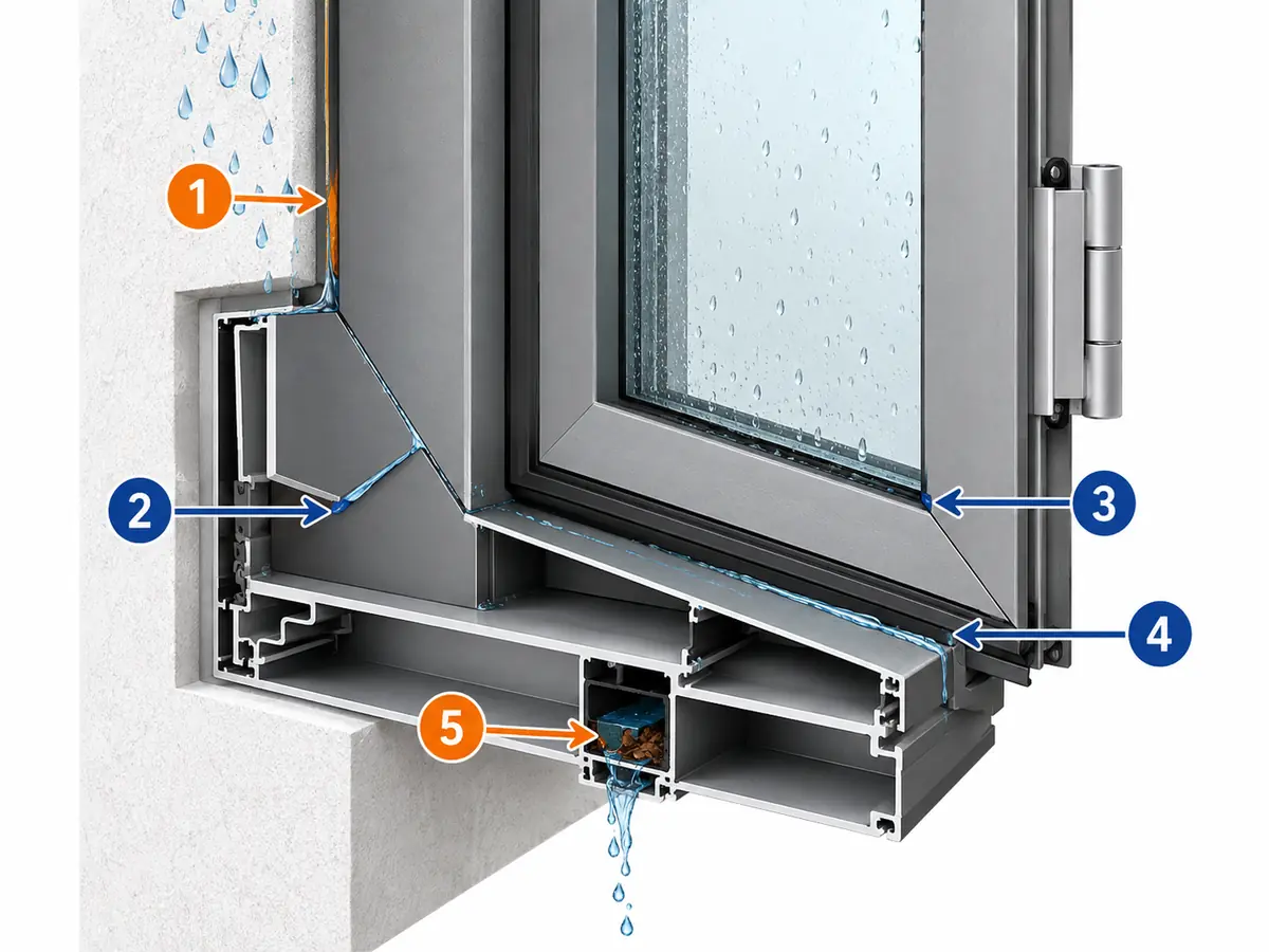 Cửa nhôm Xingfa bị thấm nước