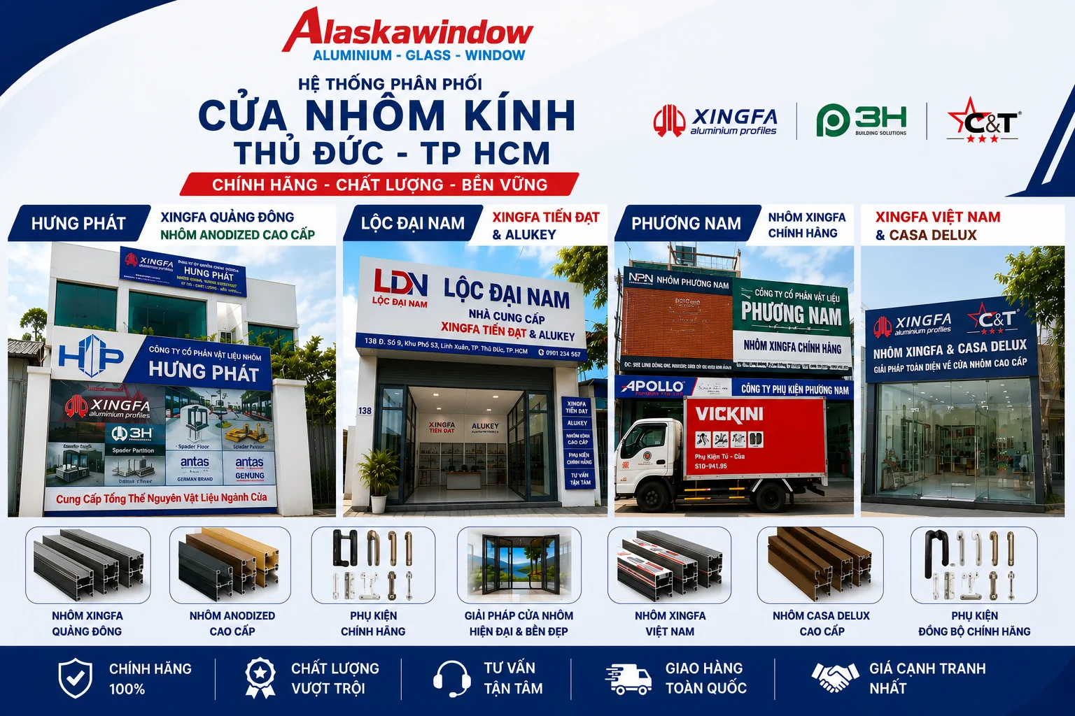 Hệ thống phân phối Cửa Nhôm Kính Thủ Đức
