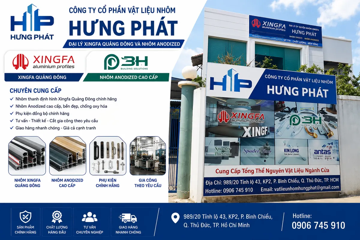 Top 3 Đơn Vị Cung Cấp Thanh Nhôm Xingfa Uy Tín Tại Thủ Đức 2026