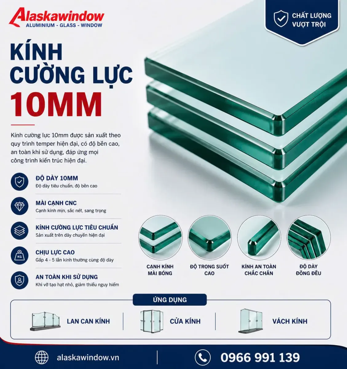 Kính cường lực 10mm