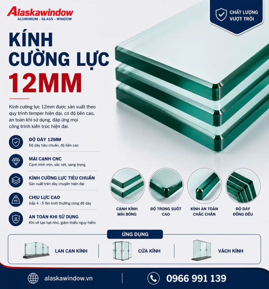 Kính cường lực 12mm