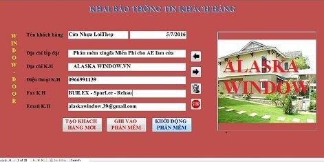 phần mềm cửa nhôm kính
