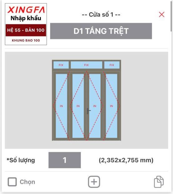 phần mềm cửa nhôm kính