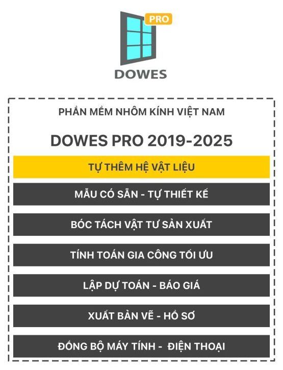 Phần mềm sản xuất nhôm kính