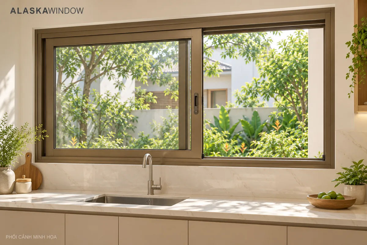 Cửa sổ lùa Maxpro – phối cảnh minh họa
