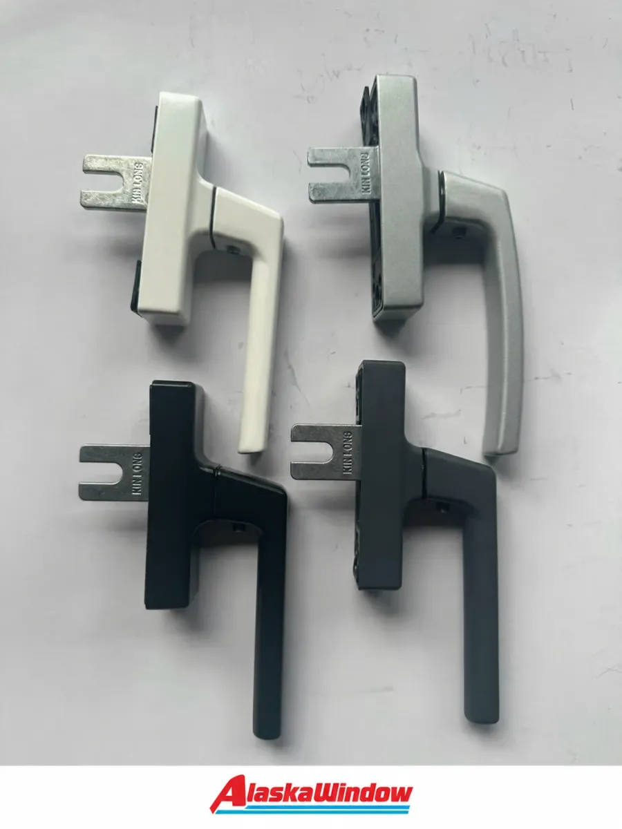 Các mẫu tay nắm cửa nhôm Kinlong màu trắng, bạc, đen và xám